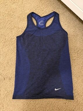 Nike Blue and Navy Racerback Tank Top